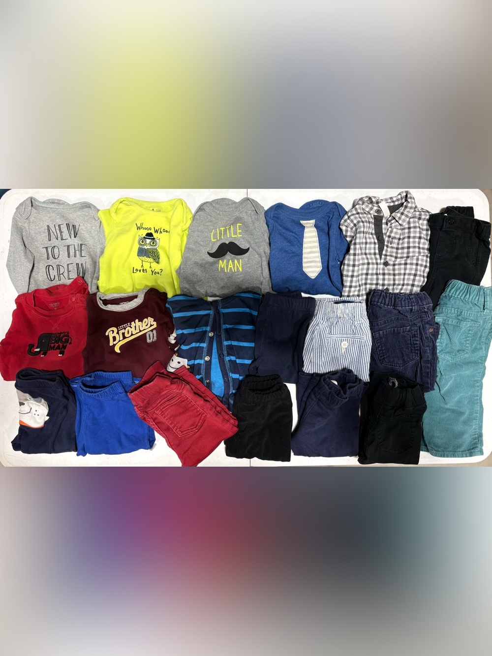 19 piece baby boy bundle; 9 months; fall, winter, spring